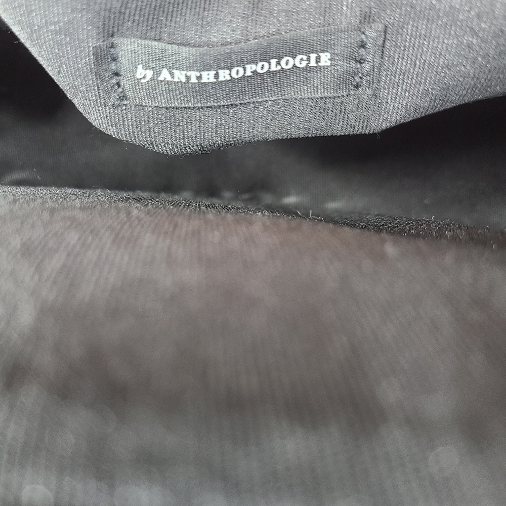 Anthropologie Bag Marla Circle Whipstitched Gray Body Brass Hardware Boho Large - Picture 12 of 14